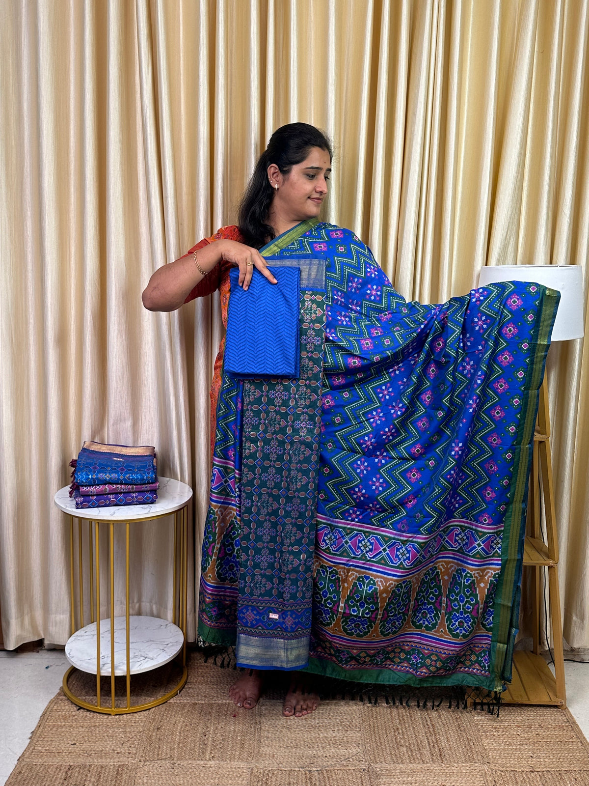 Patola semi silk 3 piece set - SP49