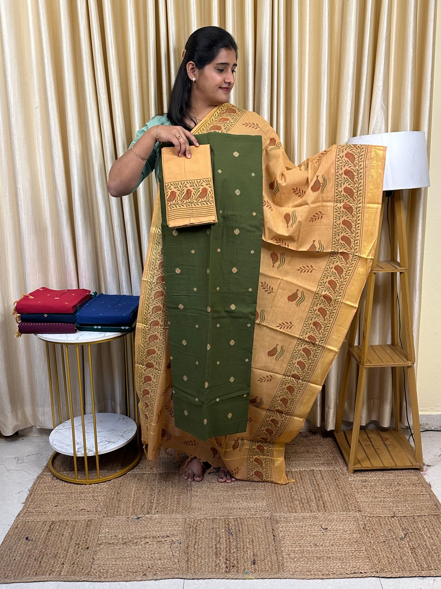 Printed south cotton 3 piece set- 10