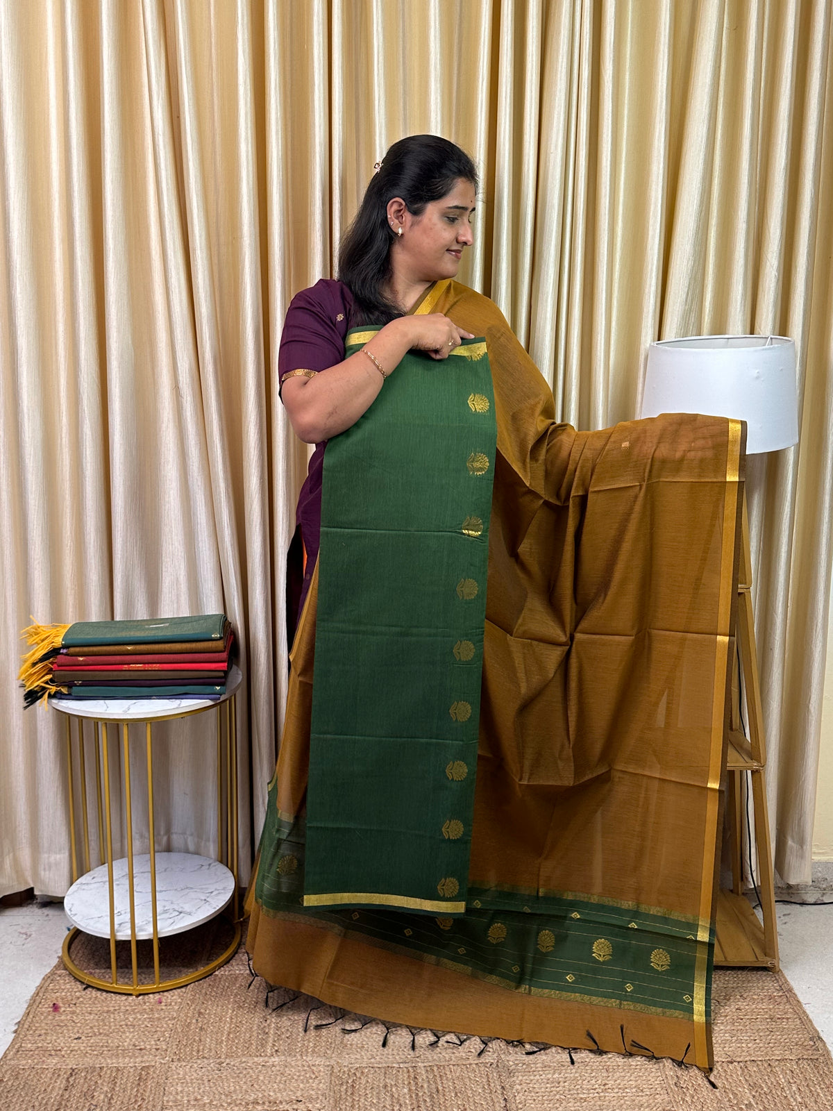 Chanderi silk cotton 2 piece set -Kayal15