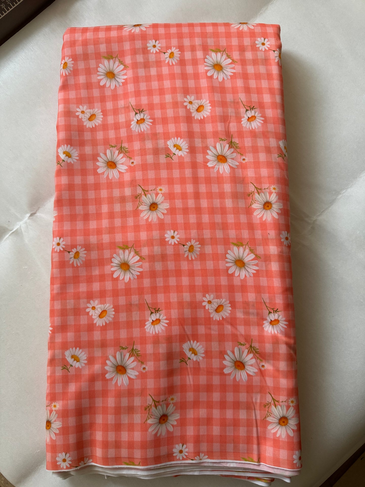 Mul cotton digital prints checks - Orange
