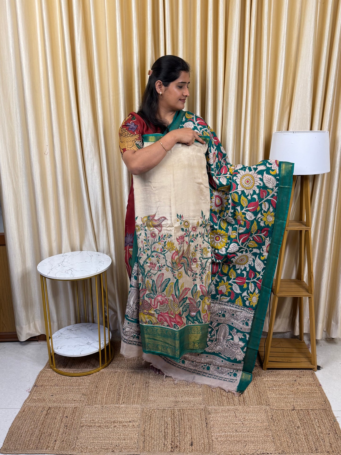 Kanchi Border Kalamkari 2 piece set-Kanchi10