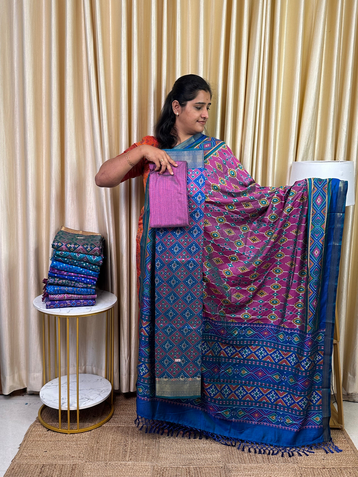Patola semi silk 3 piece set - SP42
