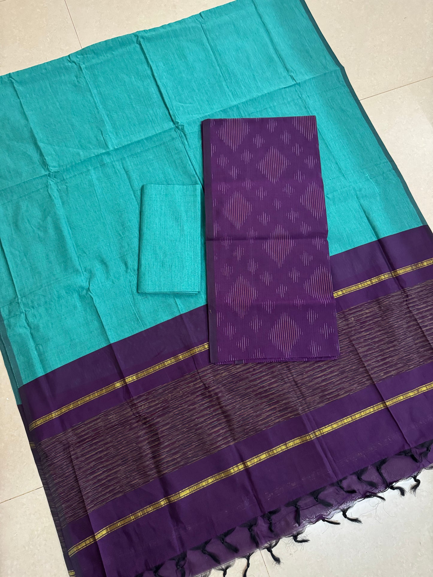 Full weave ikat Pochampally sico dress material FWS-12