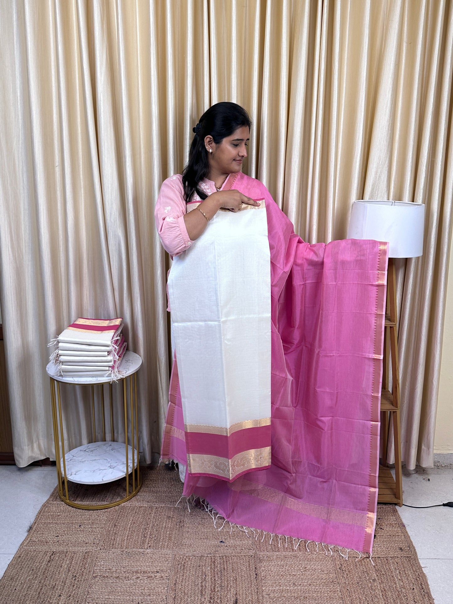 Onam special Authentic Handloom Mangalagiri pattu 2 piece set