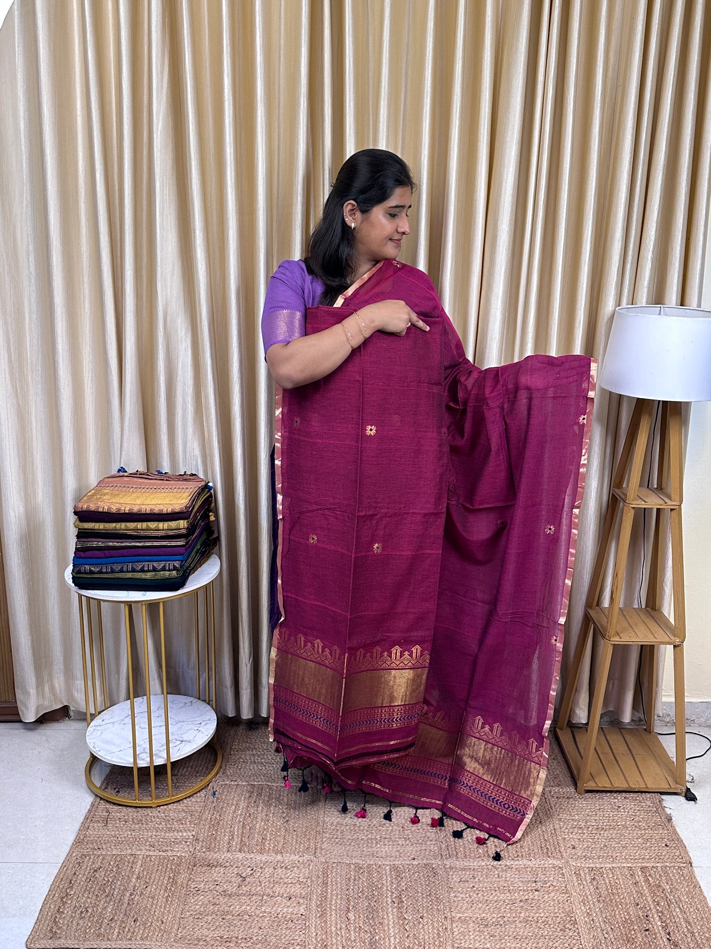 SWARA - Banarasi Jamdhani cotton by silk -8