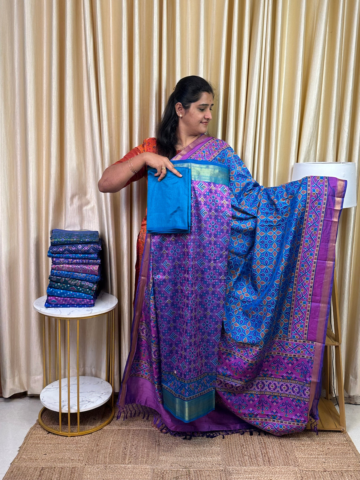 Patola semi silk 3 piece set - SP9