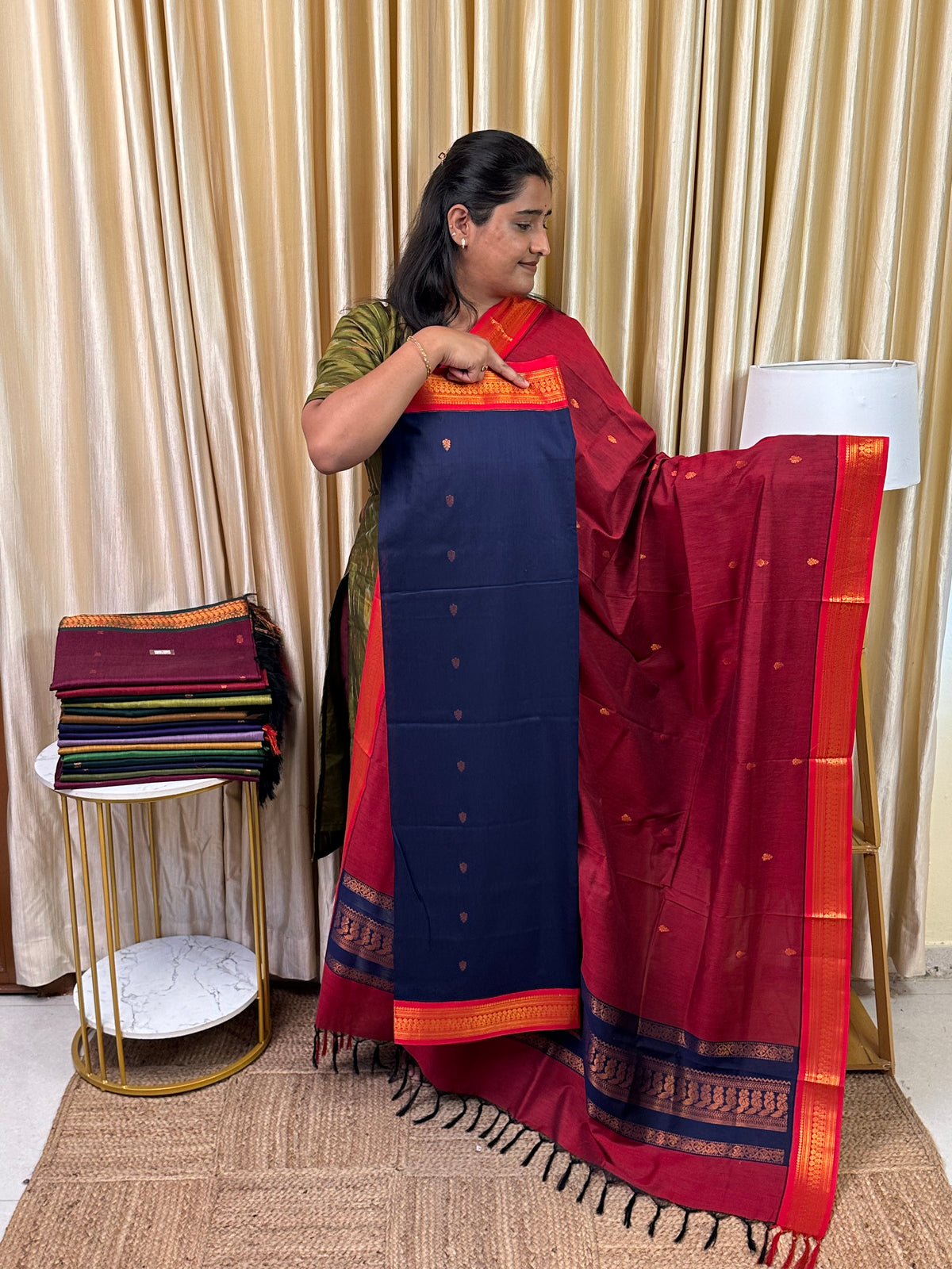 Kalyani special butta silk cotton 2 piece set - swara1