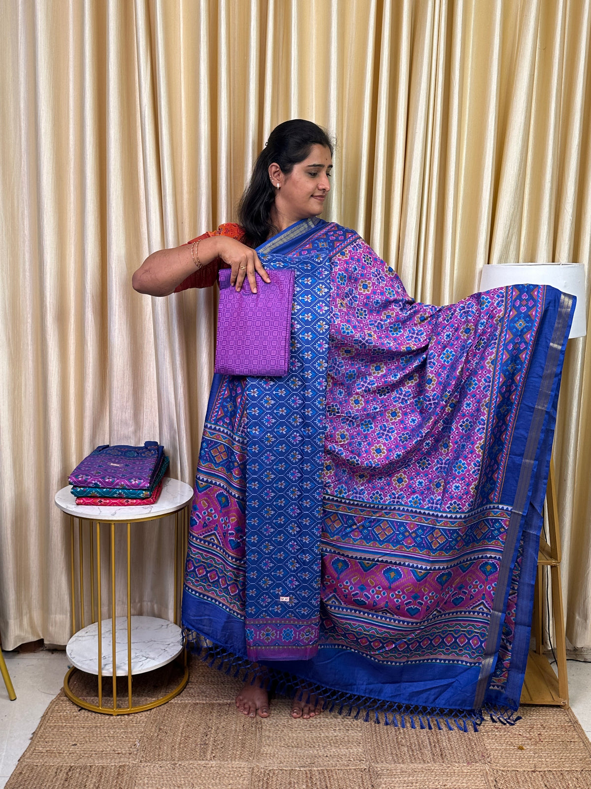 Patola semi silk 3 piece set - SP107