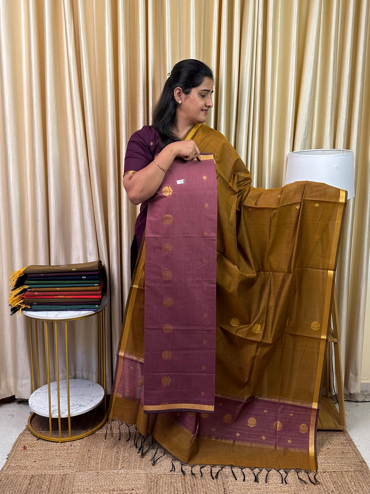 Chanderi silk cotton 2 piece set -Kayal11