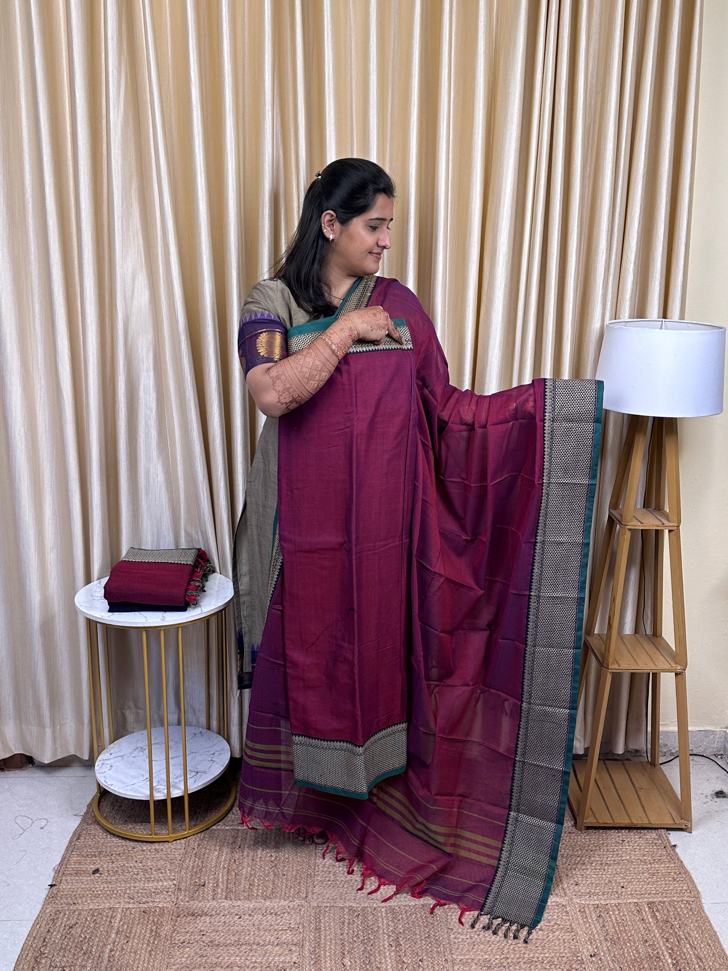 Narayanpet Mercerised cotton (4.5 m Top)-NIRA5