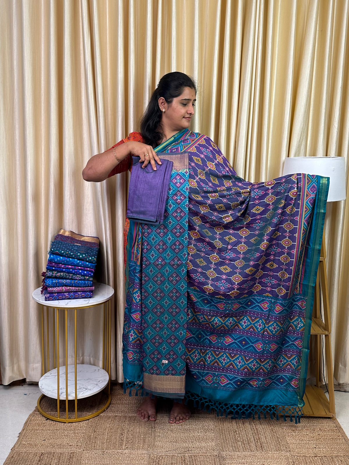 Patola semi silk 3 piece set - SP44