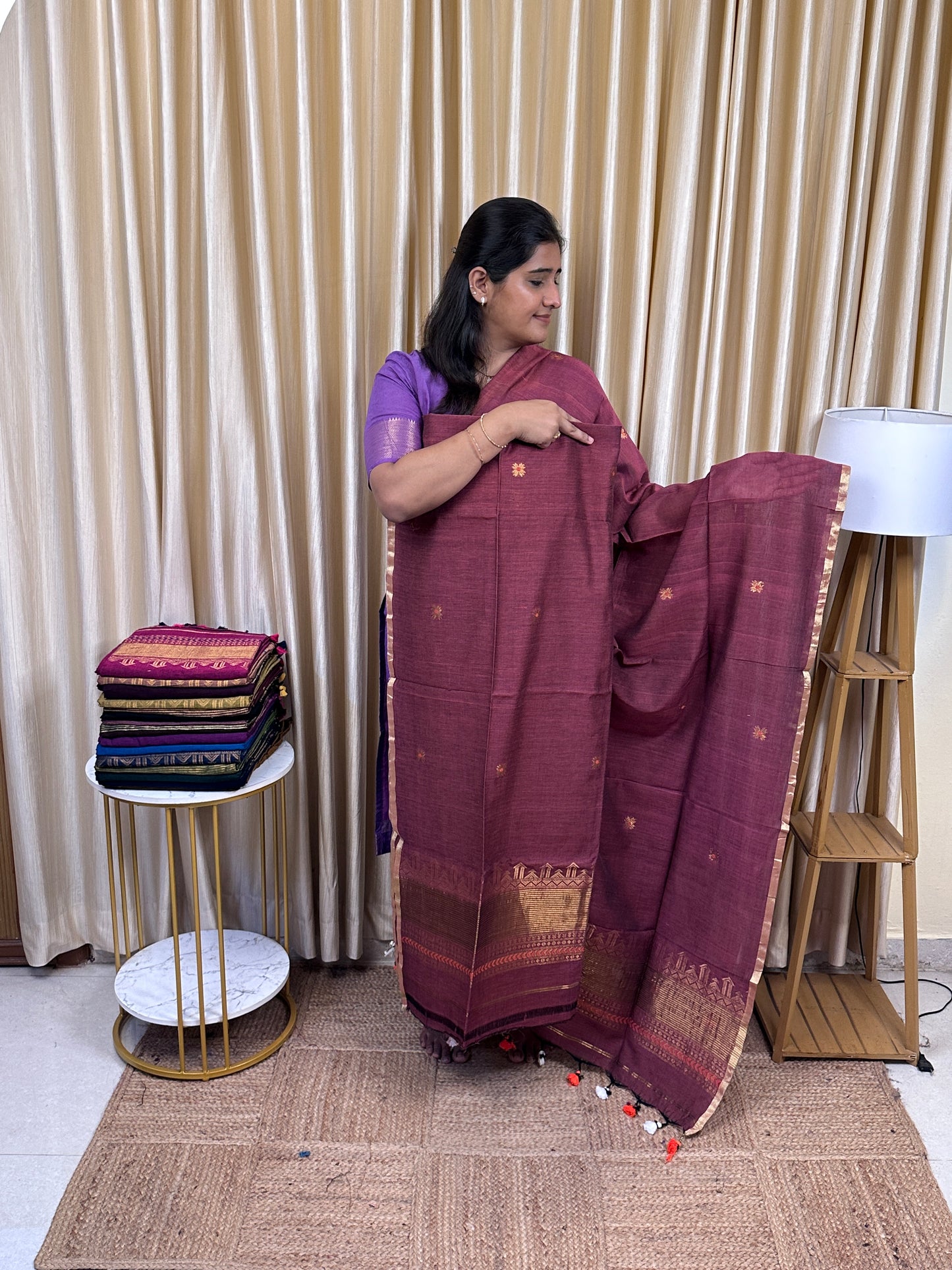 SWARA - Banarasi Jamdhani cotton by silk -7