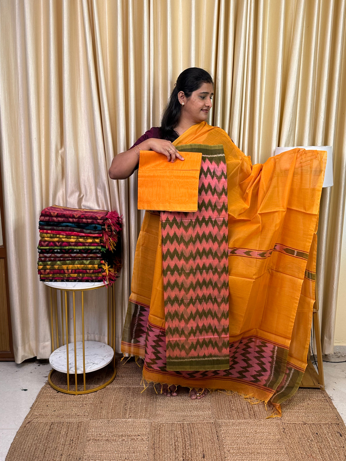Handloom Pochampalli Sico 3 piece set -KHP 115