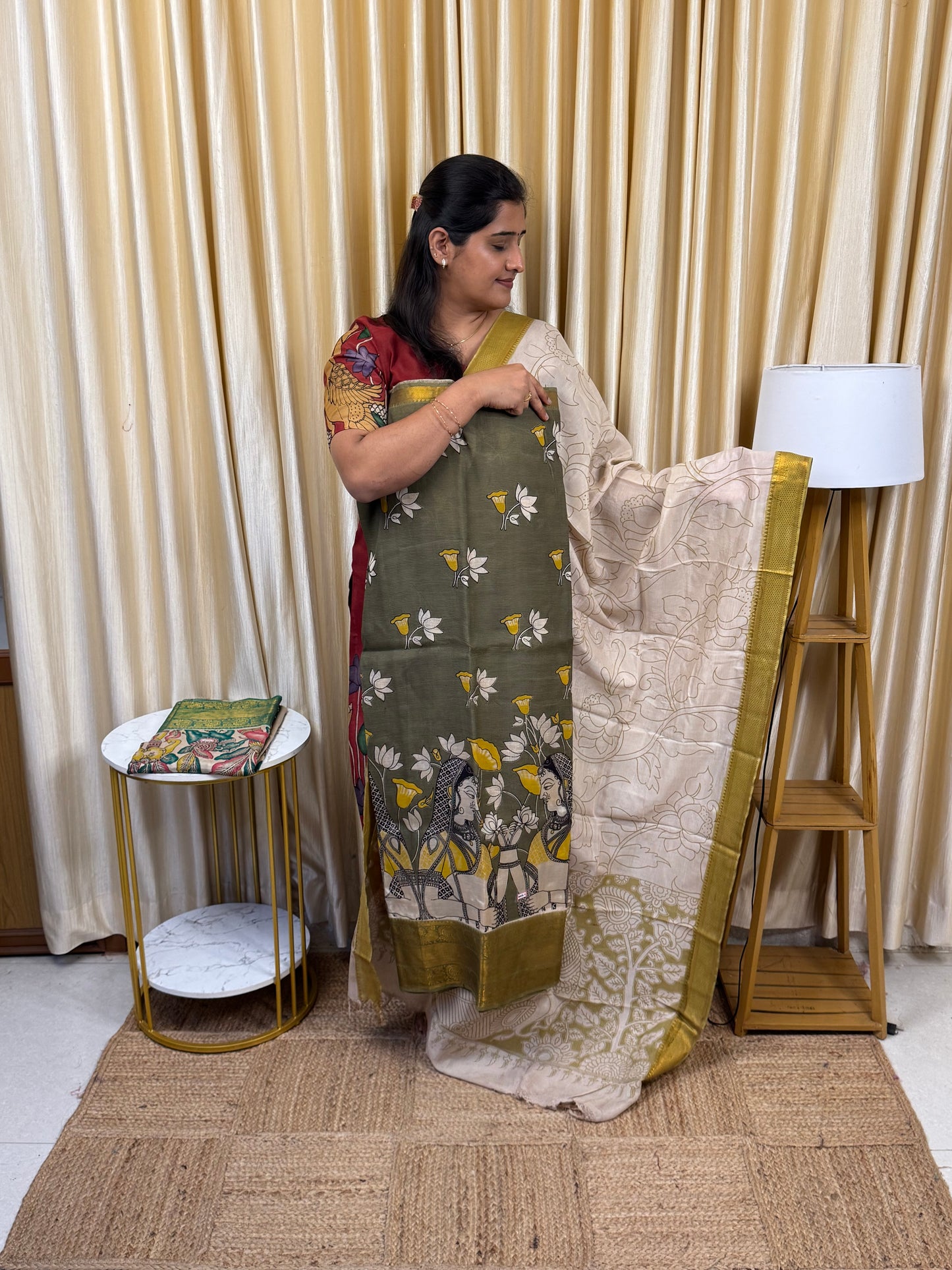 Kanchi Border Kalamkari 2 piece set-Kanchi9