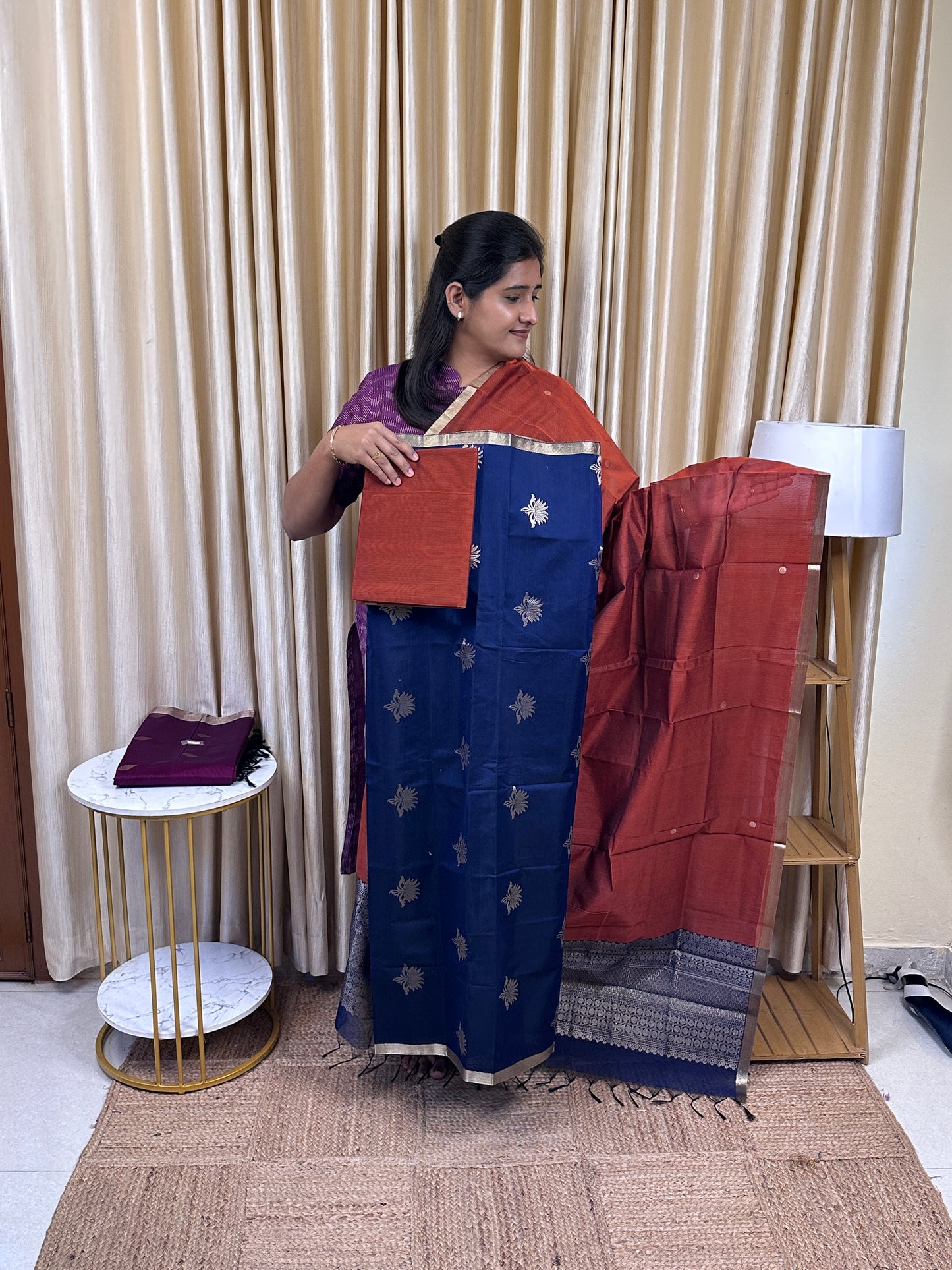 Kora silk cotton 3 piece set -KSC49