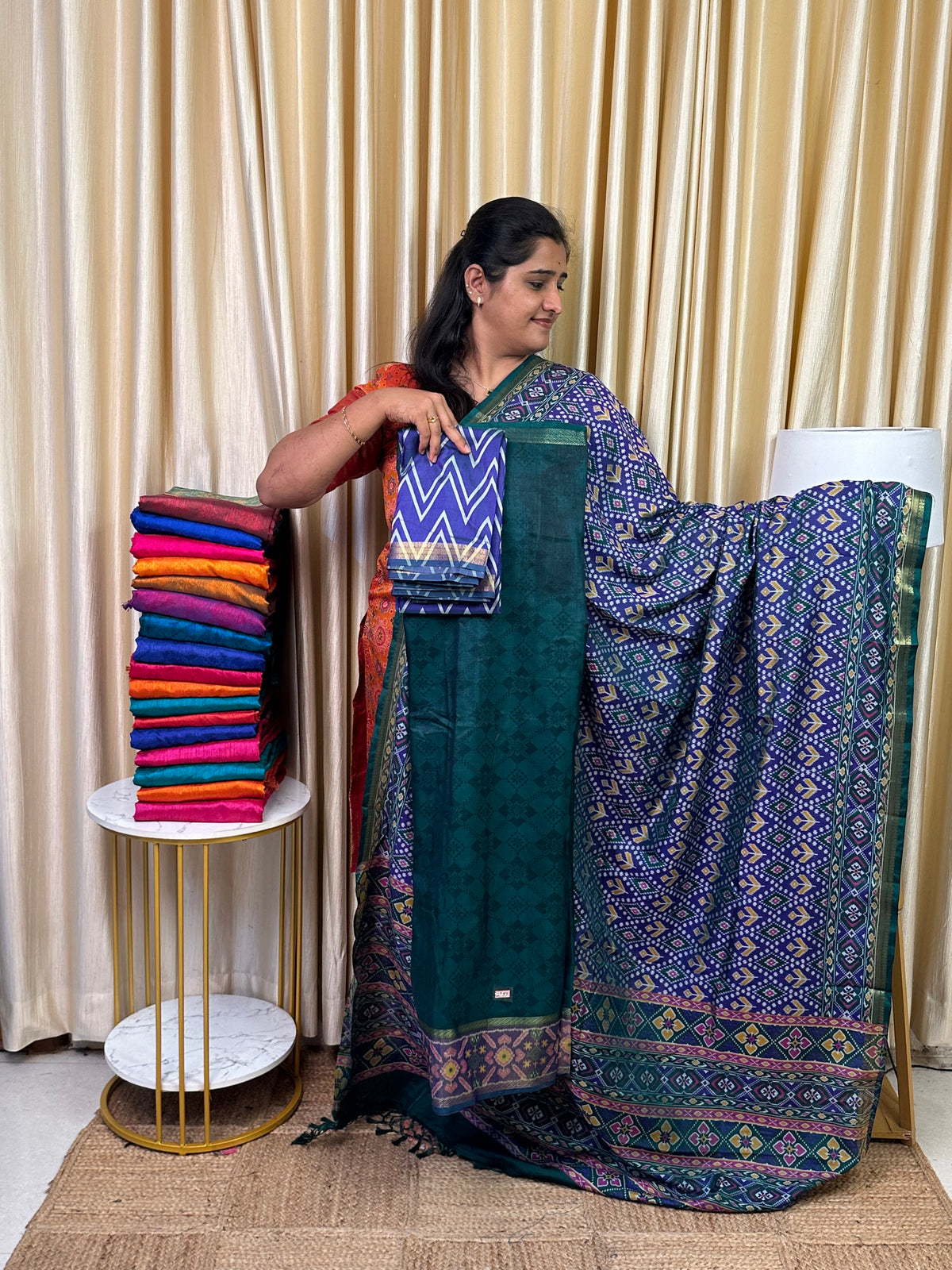 Patola semi silk 3 piece set - SP53