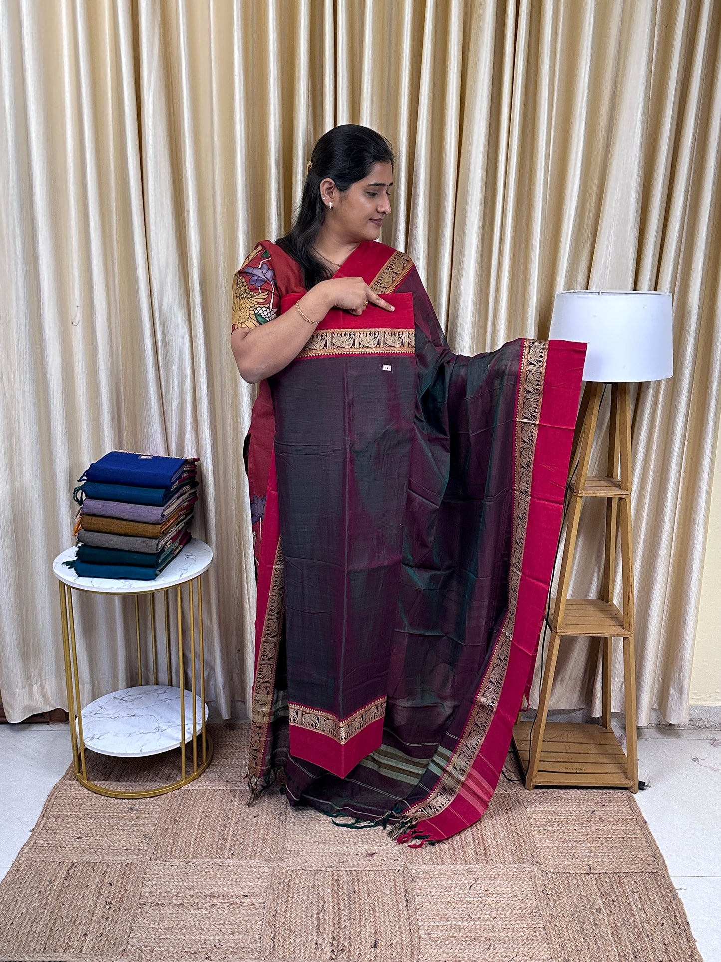 Narayanpet Mercerised cotton (4.5 m Top)-EB1