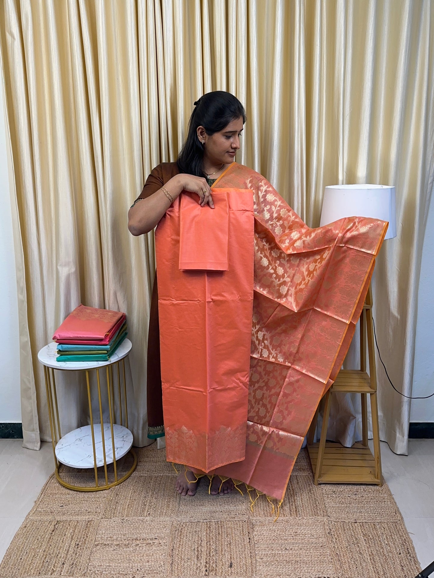 Brocade Banarasi vannam silk by cotton -1