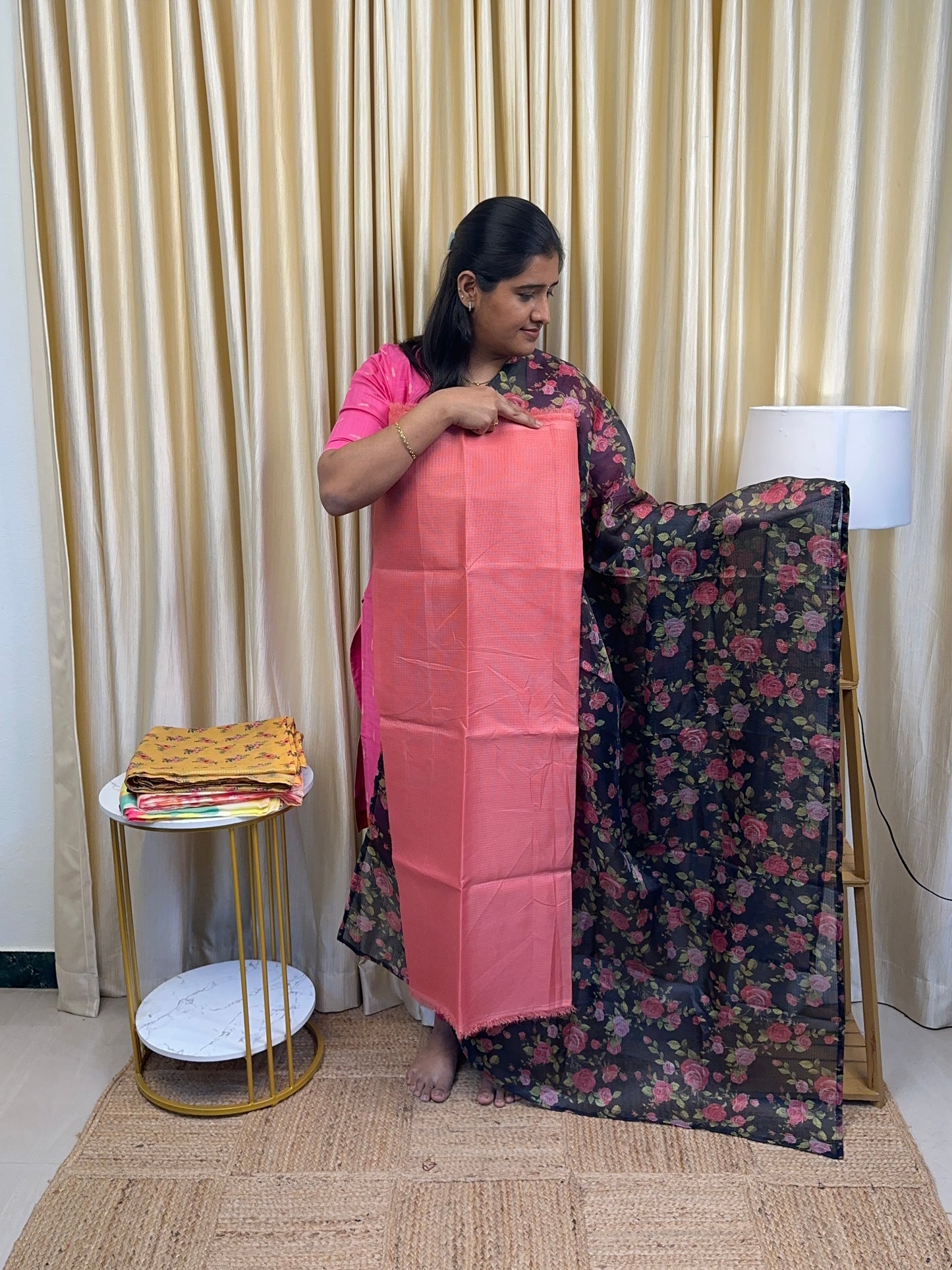 Kota set blush and black-(2 piece set)