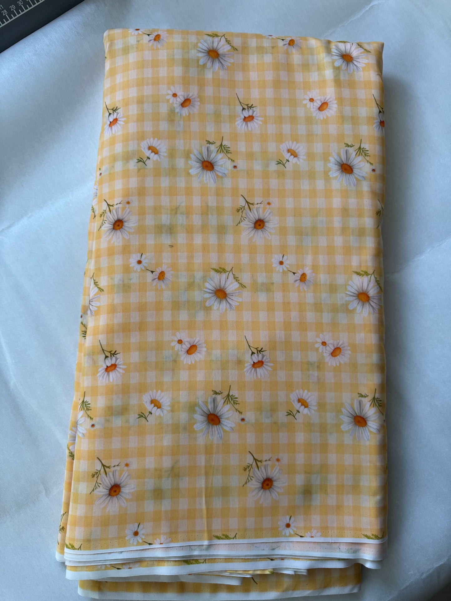 Mul cotton digital prints checks - YELLOW