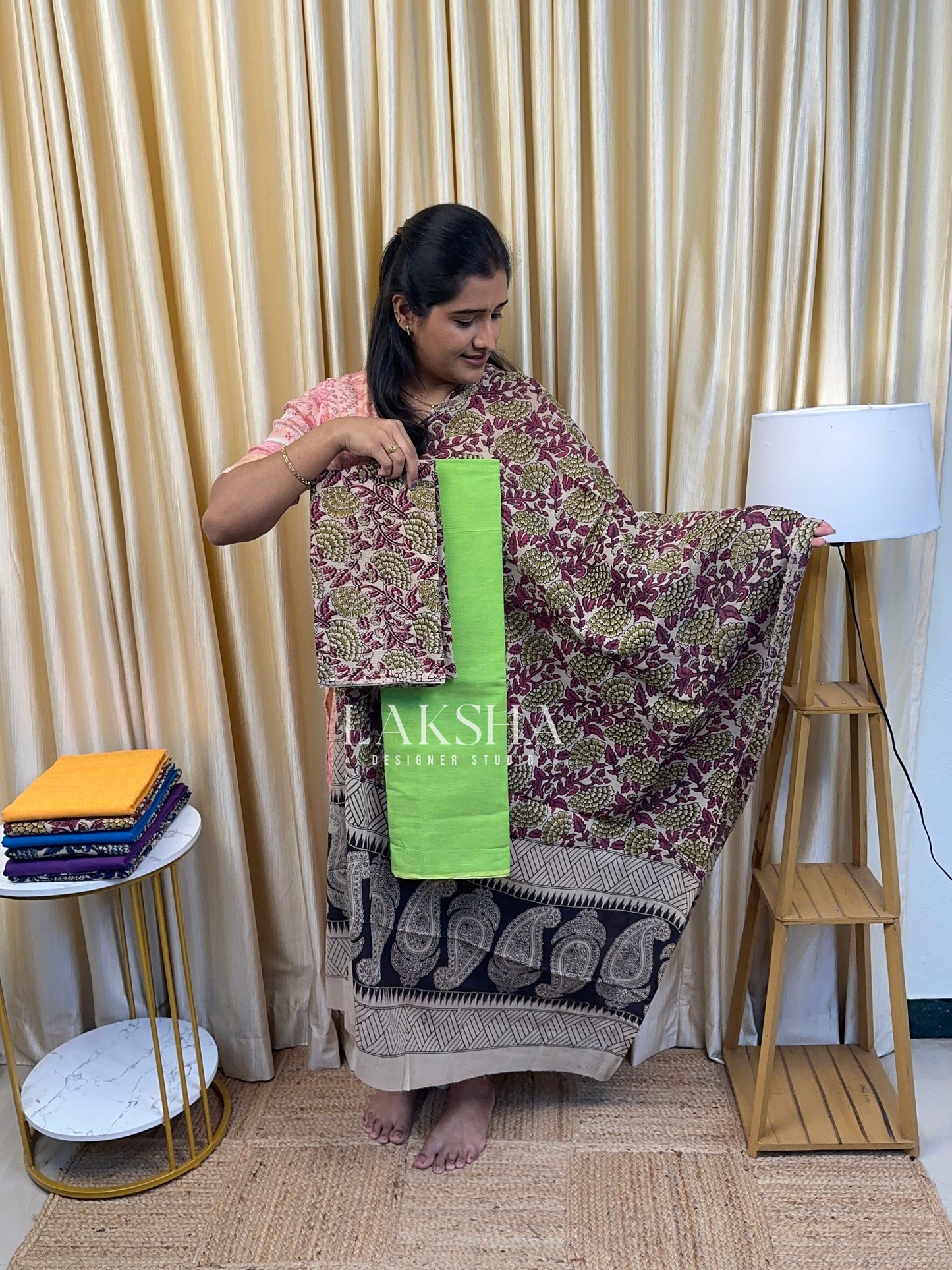 Kalamkari 1-Apple Green
