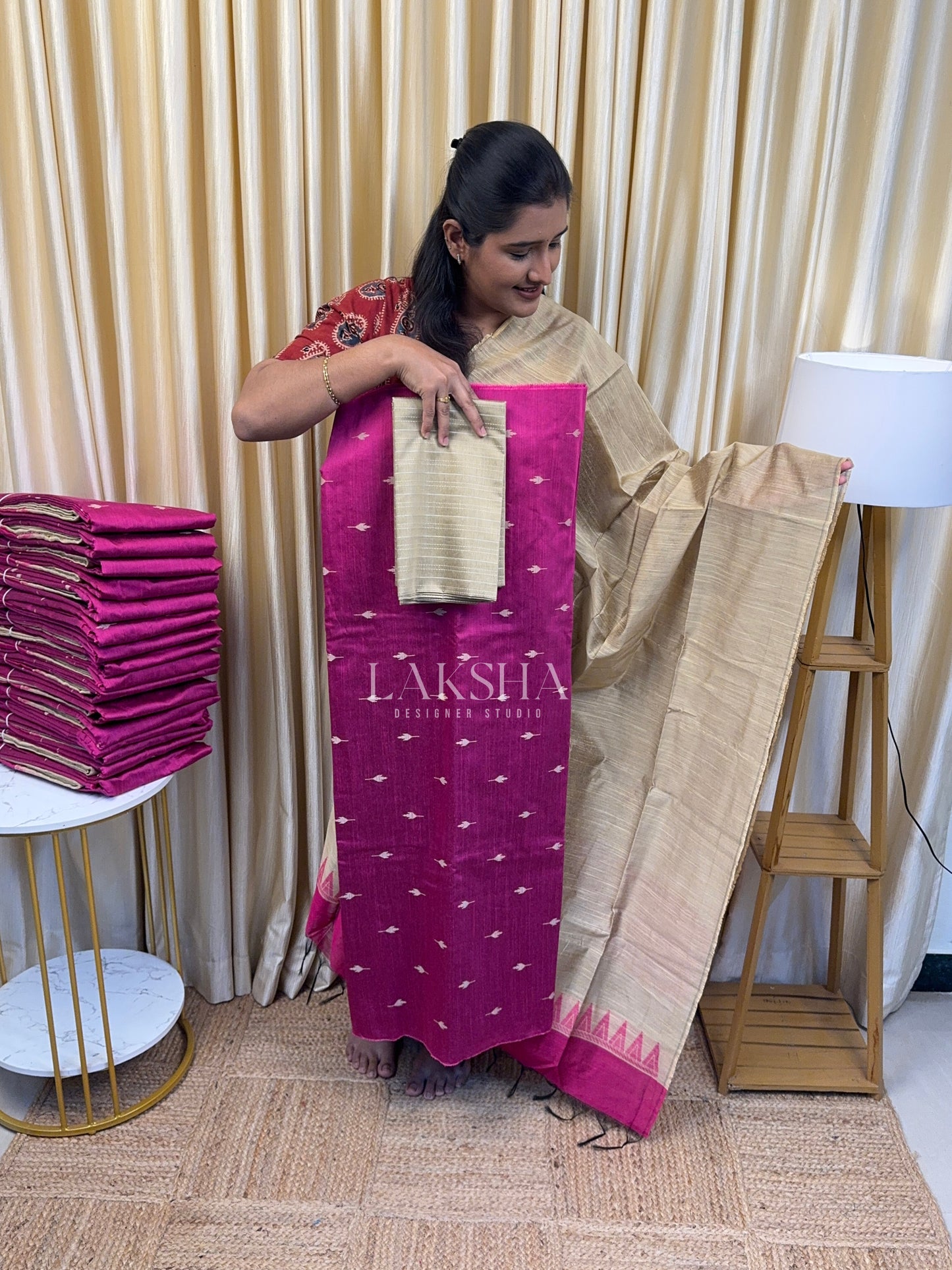 Pink Dupion Salwar Suit
