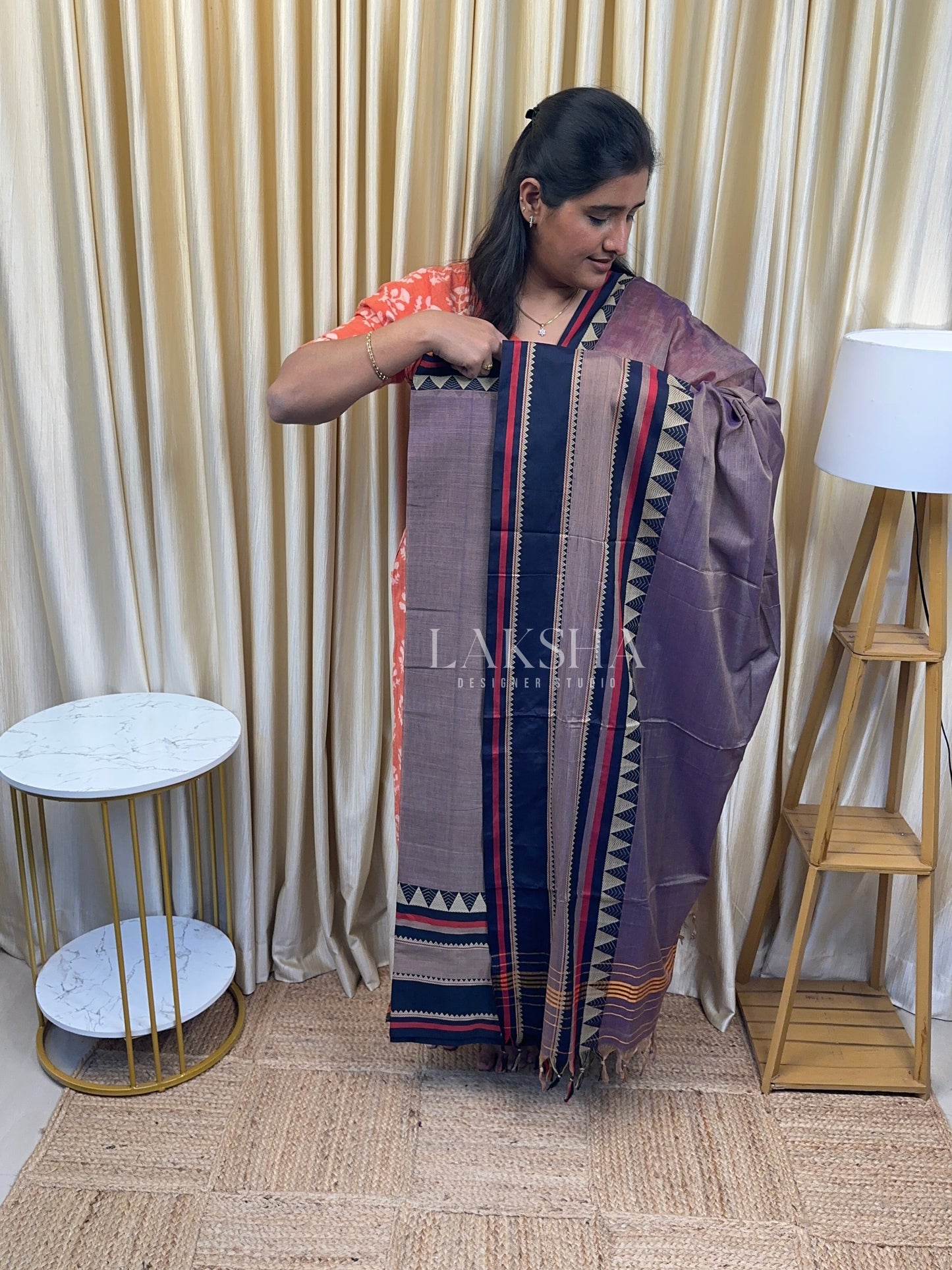Pastel Purple Temple Border Narayanpet