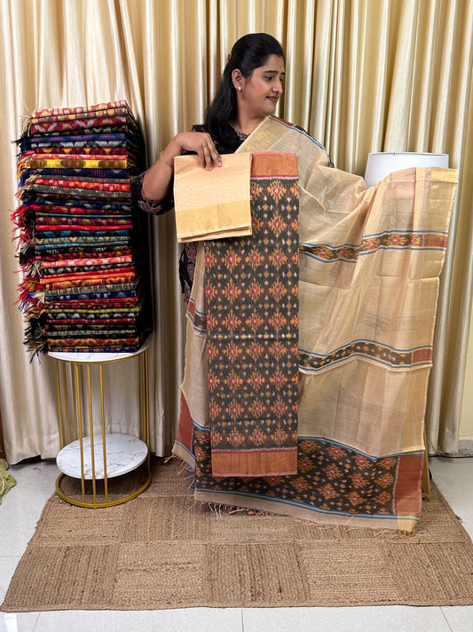 Handloom Pochampalli Sico 3 piece set -KHP 45