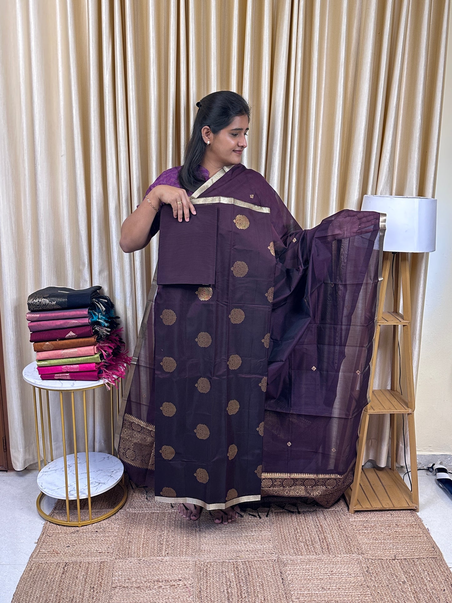 Kora silk cotton 3 piece set -KSC11