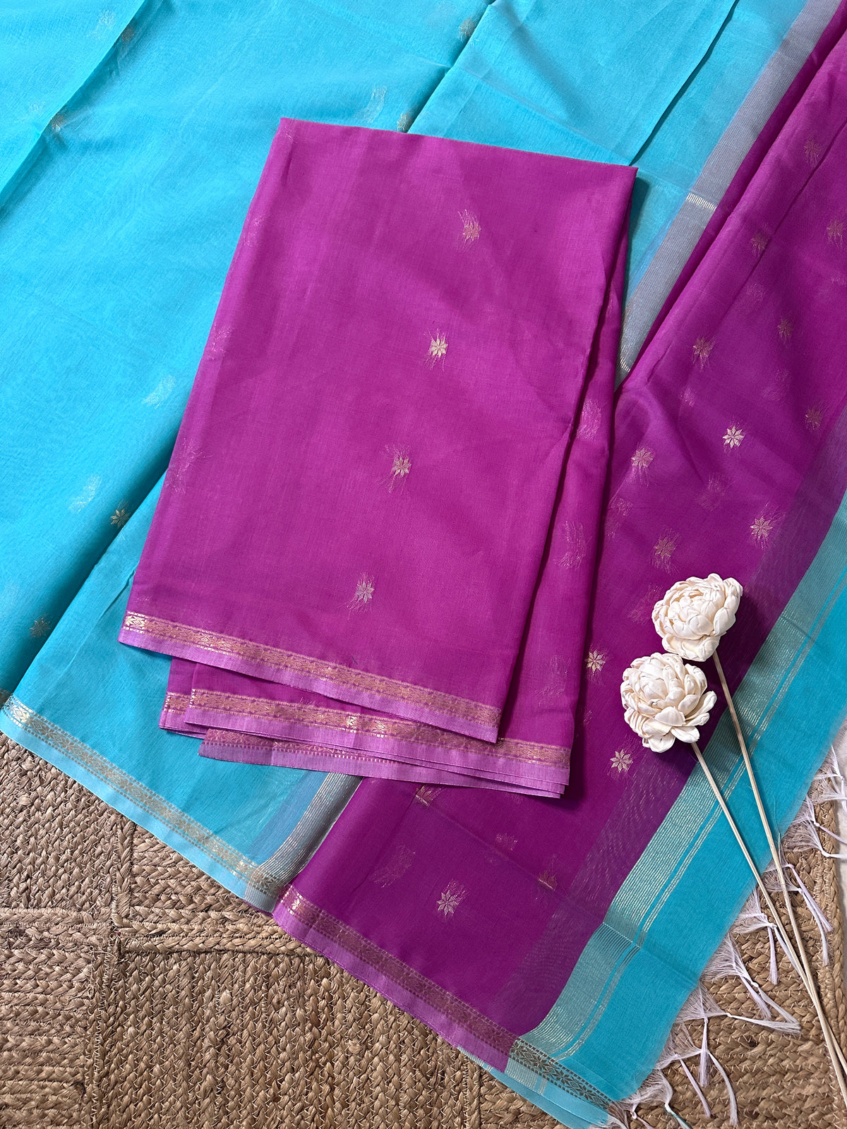 Maheswari silk cotton 2 piece set-ROJA28
