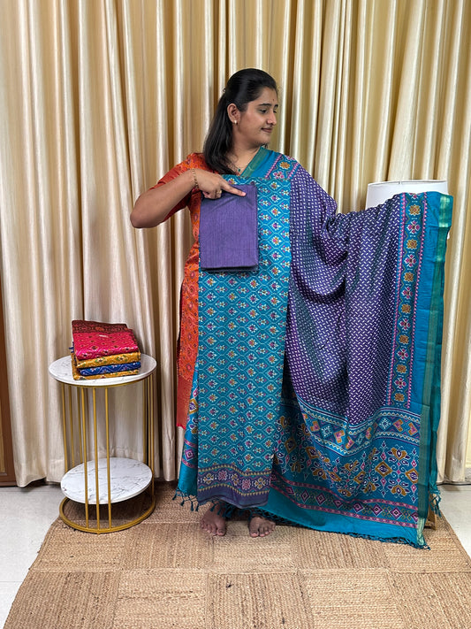 Patola semi silk 3 piece set - MPLB5
