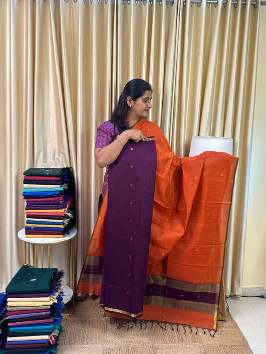 Maheswari silk cotton 2 piece set- NMH9