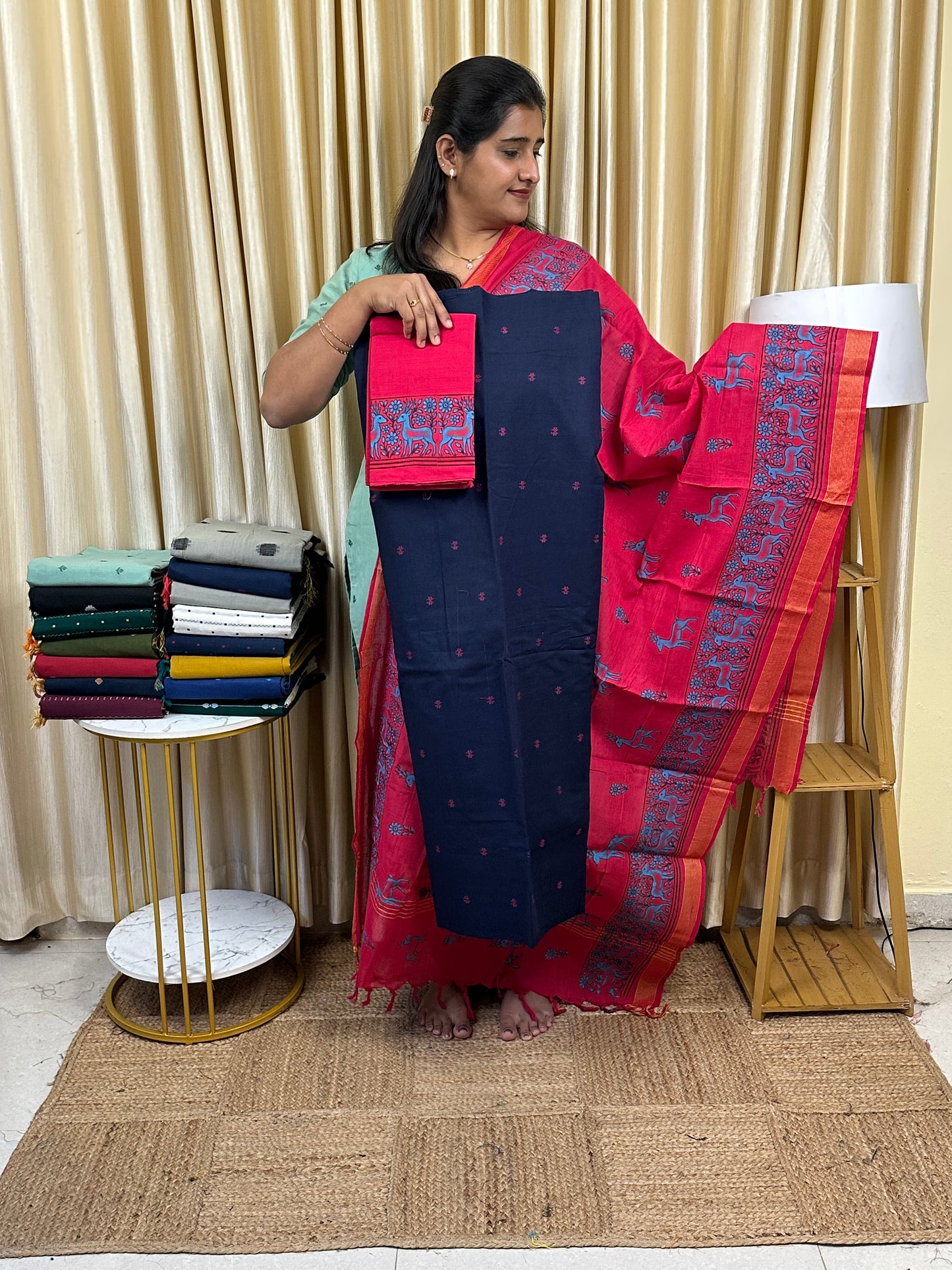 Printed south cotton 3 piece set- 12