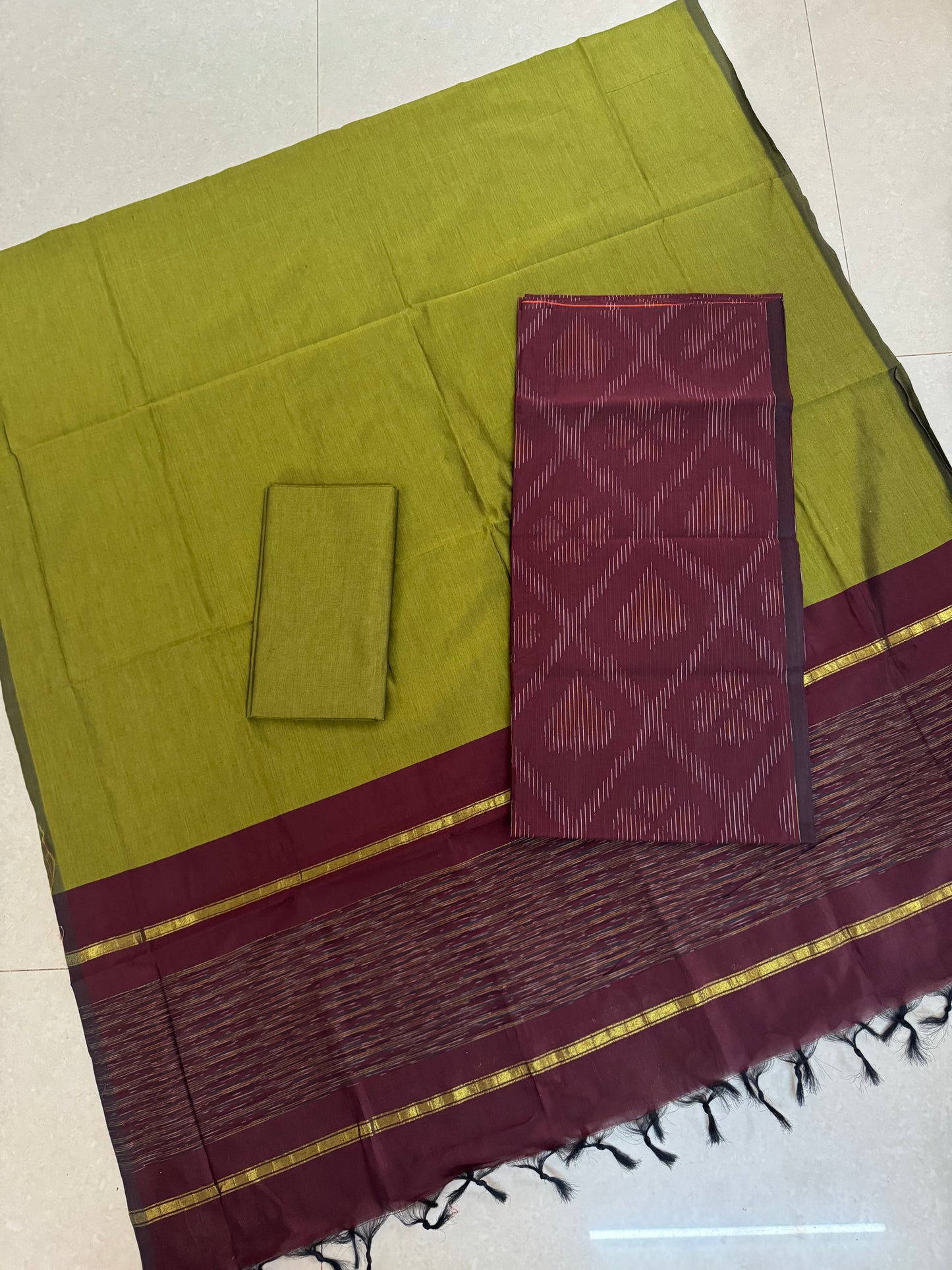 Full weave ikat Pochampally sico dress material FWS-15