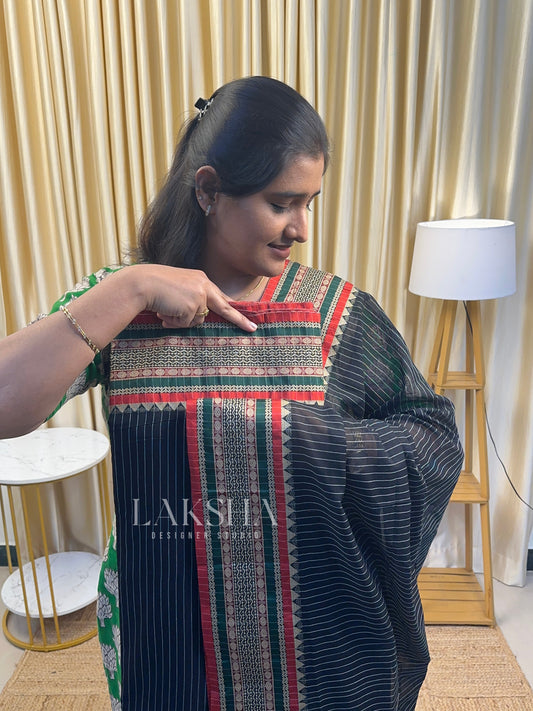 Black Narayanpet Chiruta Salwar Suit