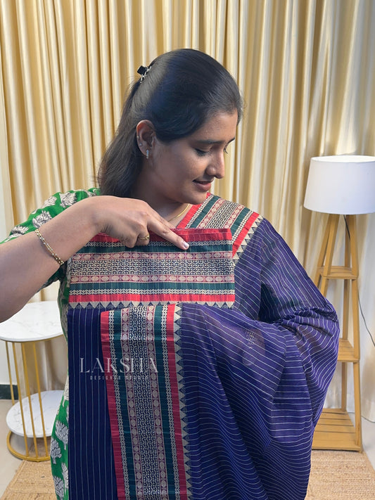 Royal blue Narayanpet Chiruta Salwar Suit