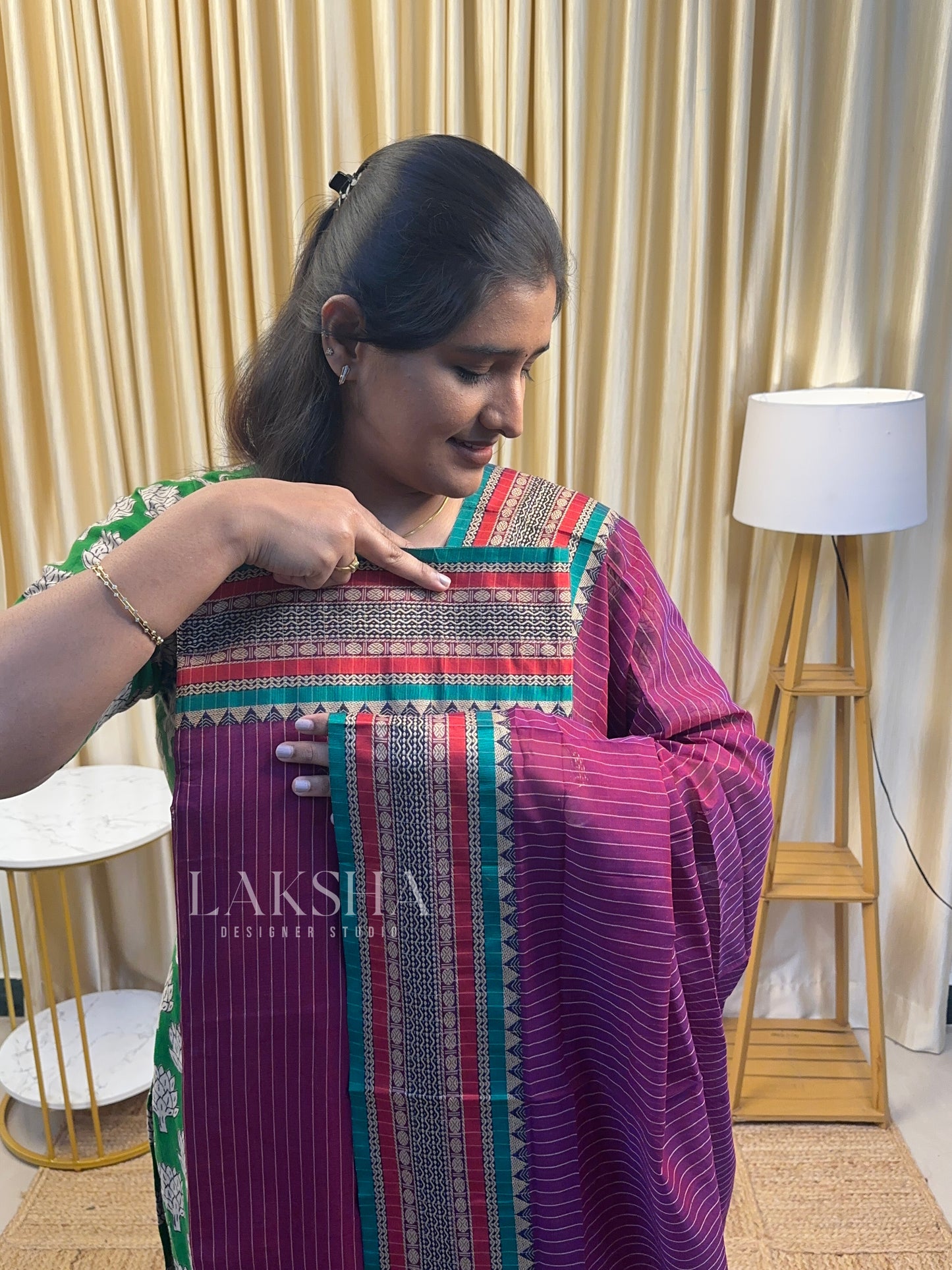 Magenta Narayanpet Chiruta Salwar Suit