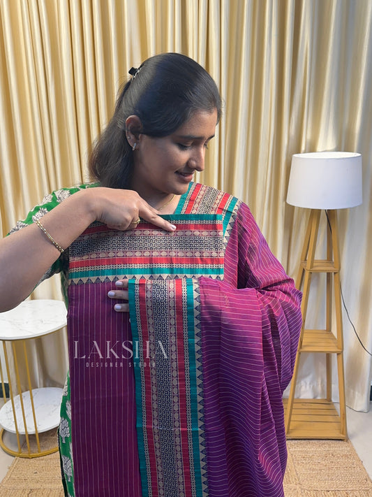 Magenta Narayanpet Chiruta Salwar Suit