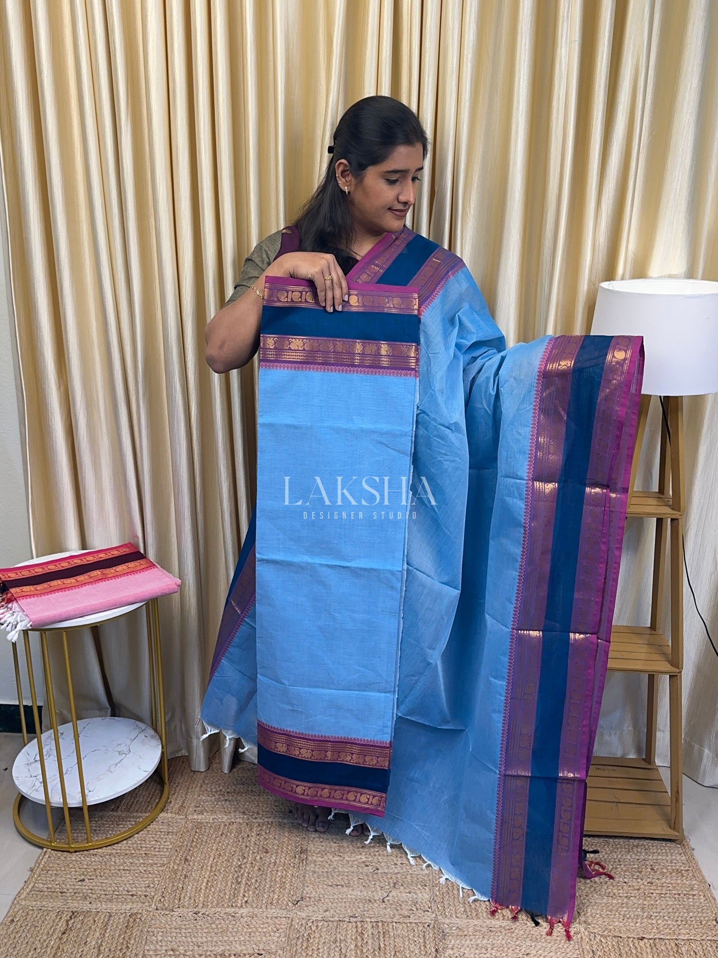 Ocean Bloom Chettinad Cotton