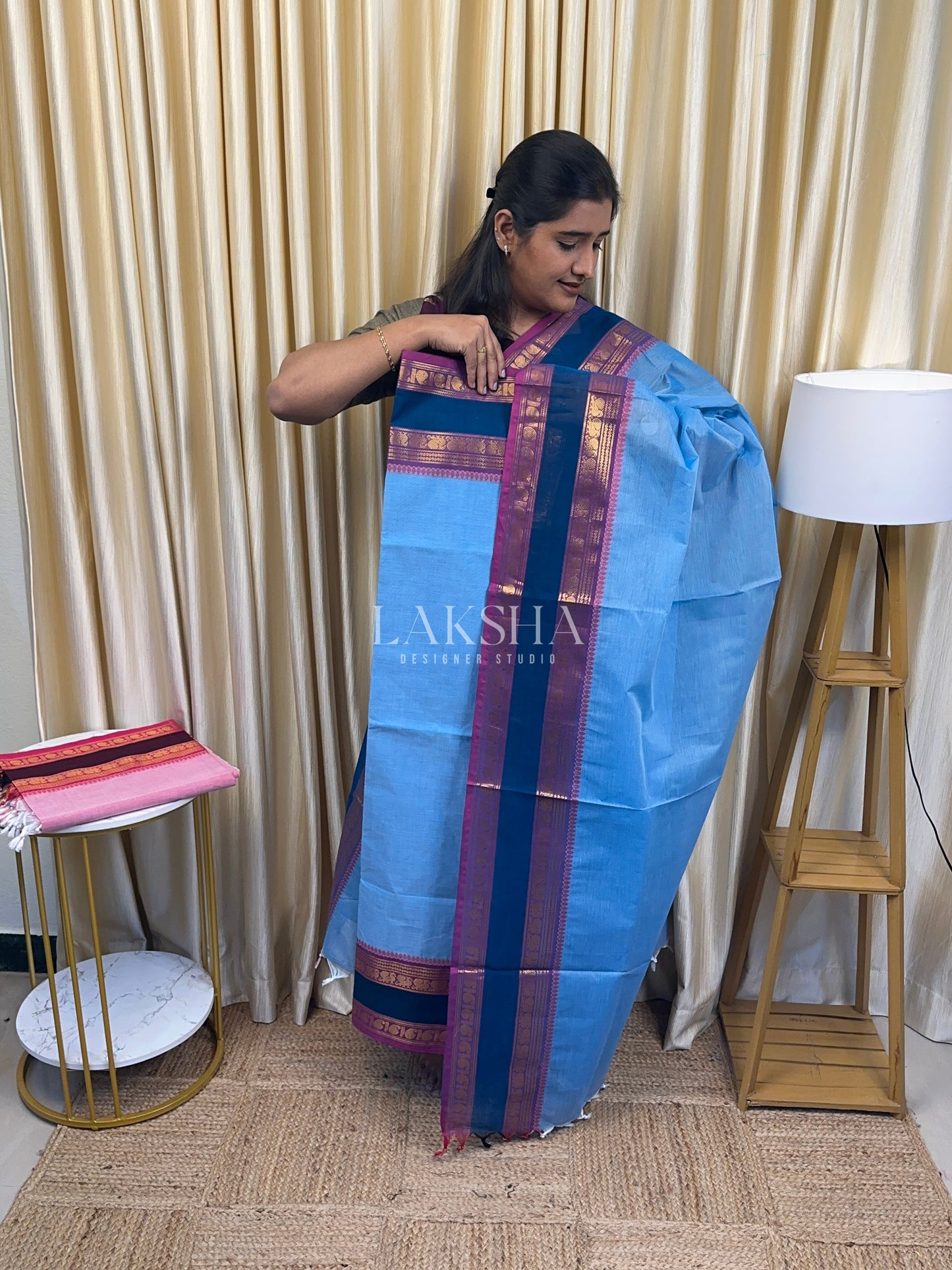 Ocean Bloom Chettinad Cotton