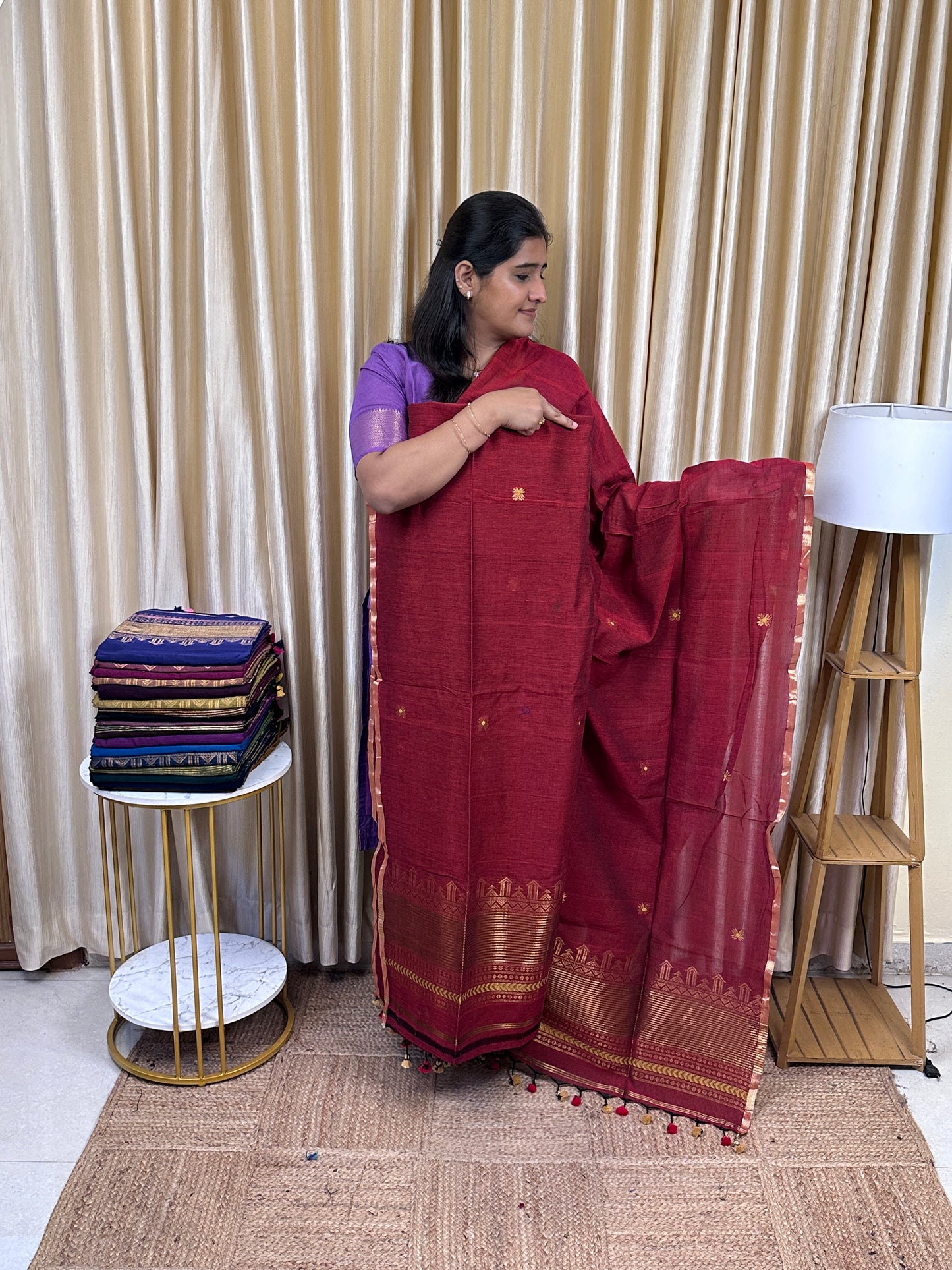SWARA - Banarasi Jamdhani cotton by silk -5