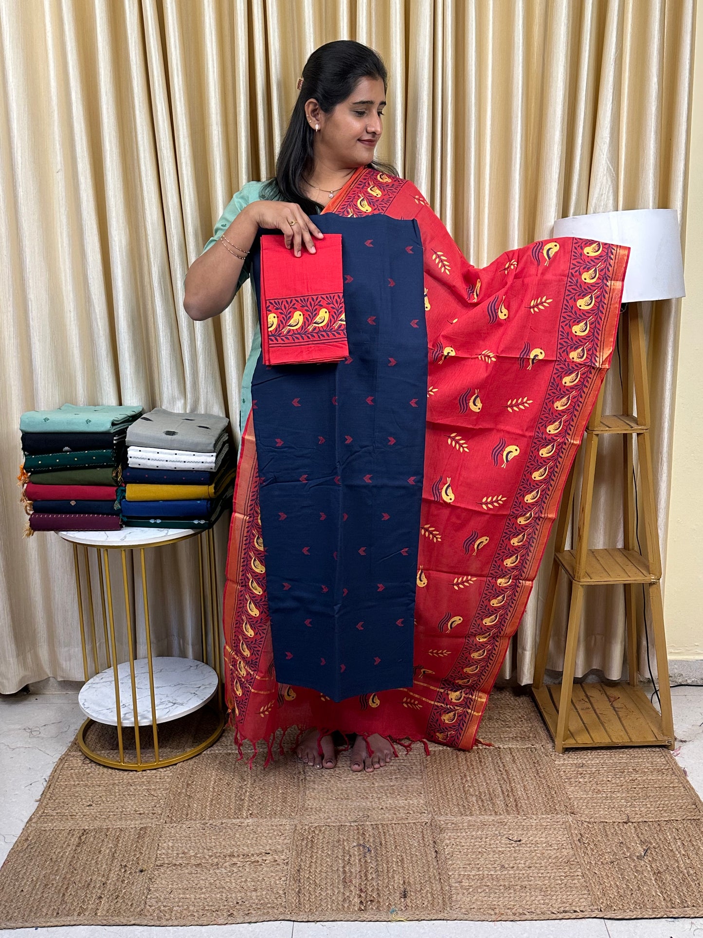 Printed south cotton 3 piece set- 14
