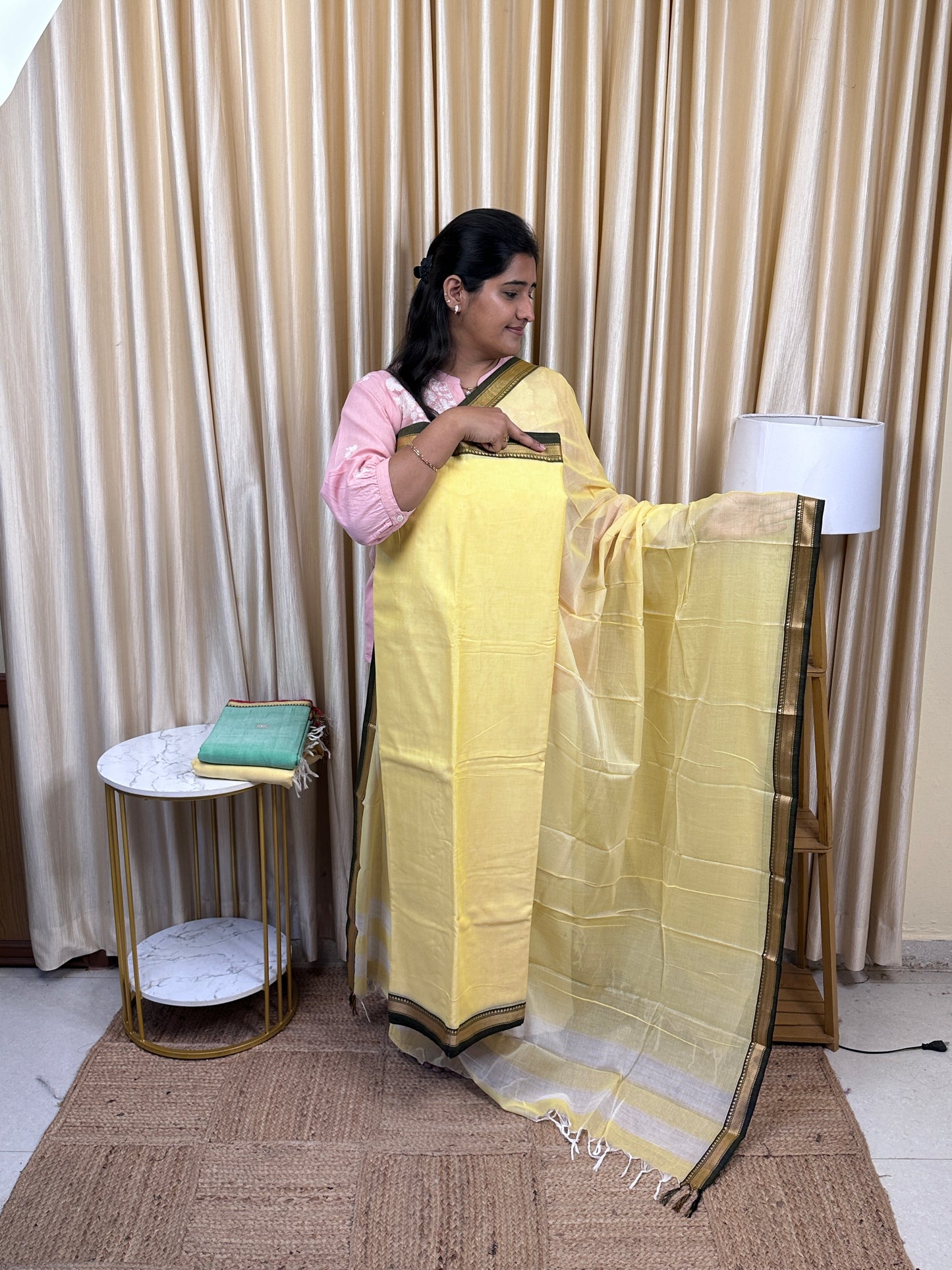 Narayanpet  checks Mercerised cotton (4.5 m Top)-NILA66