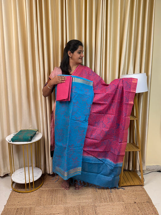 Bandhini printed Mangalgiri cotton 3 piece set -5
