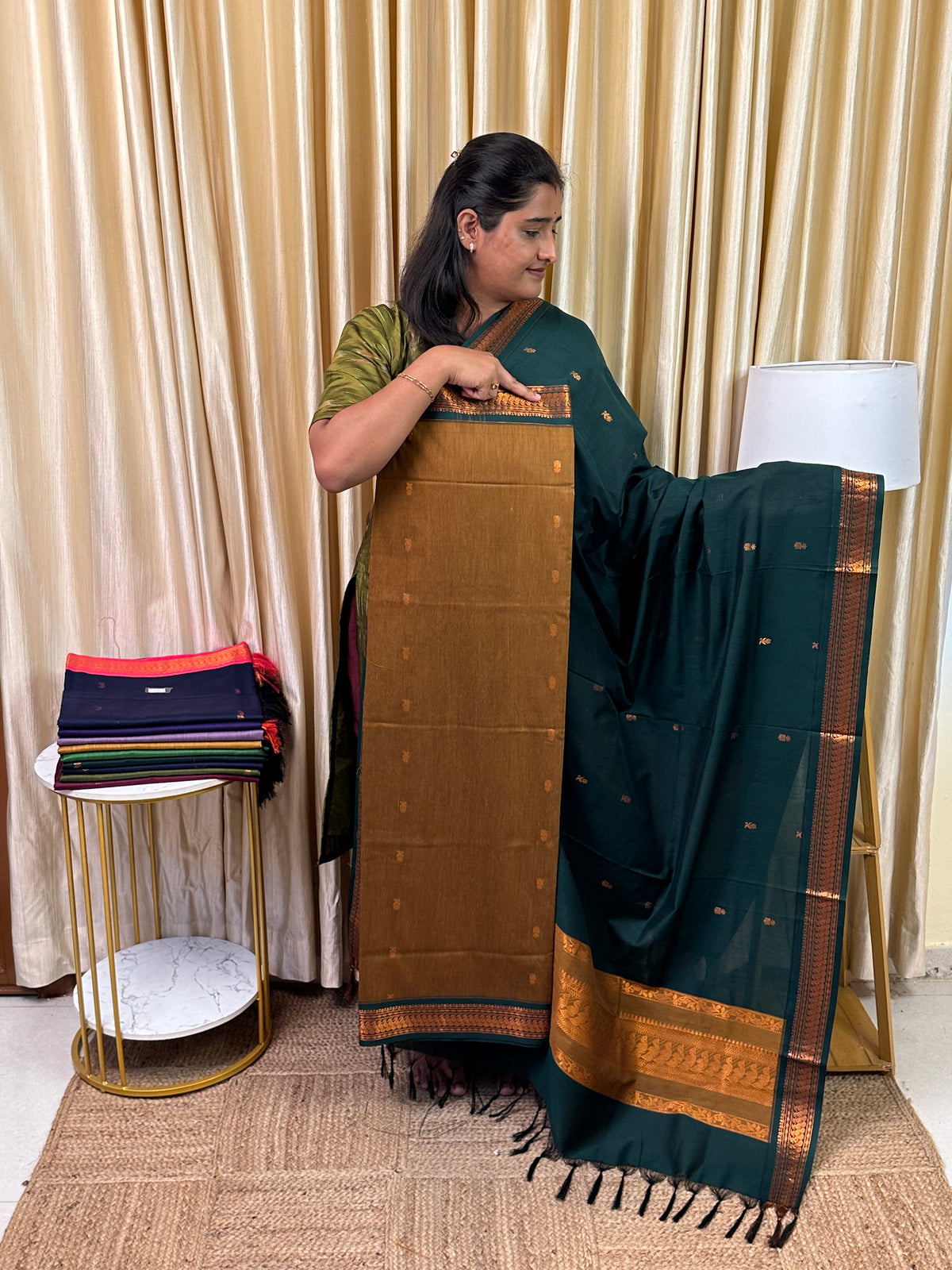 Kalyani special butta silk cotton 2 piece set - swara7