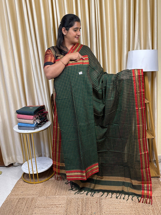 Narayanpet  checks Mercerised cotton (4.5 m Top)-TCH4