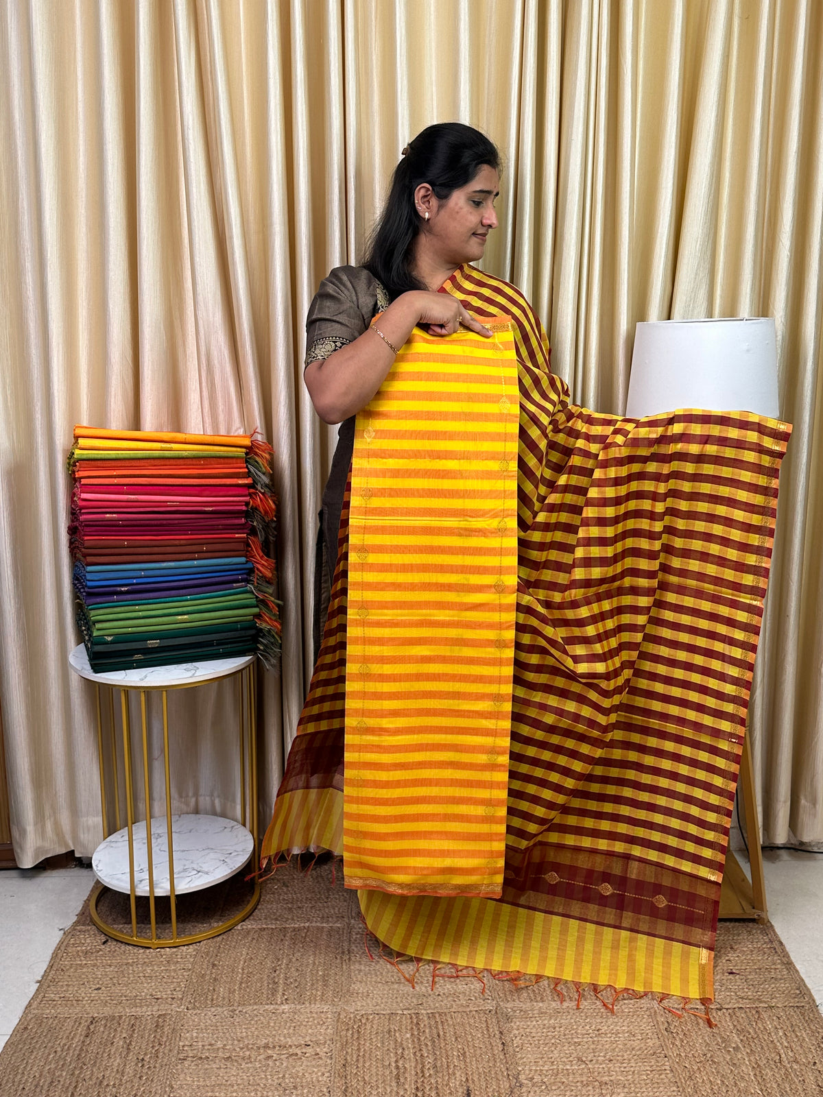 Maheswari checks 2 piece set-MDS7