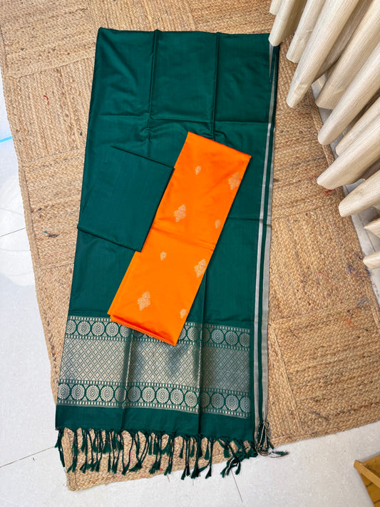 Premium semi soft silk 3 piece set -psc38