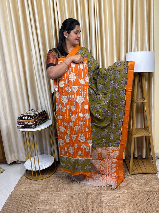 Gap border kalamkari 2 piece set - GGP2