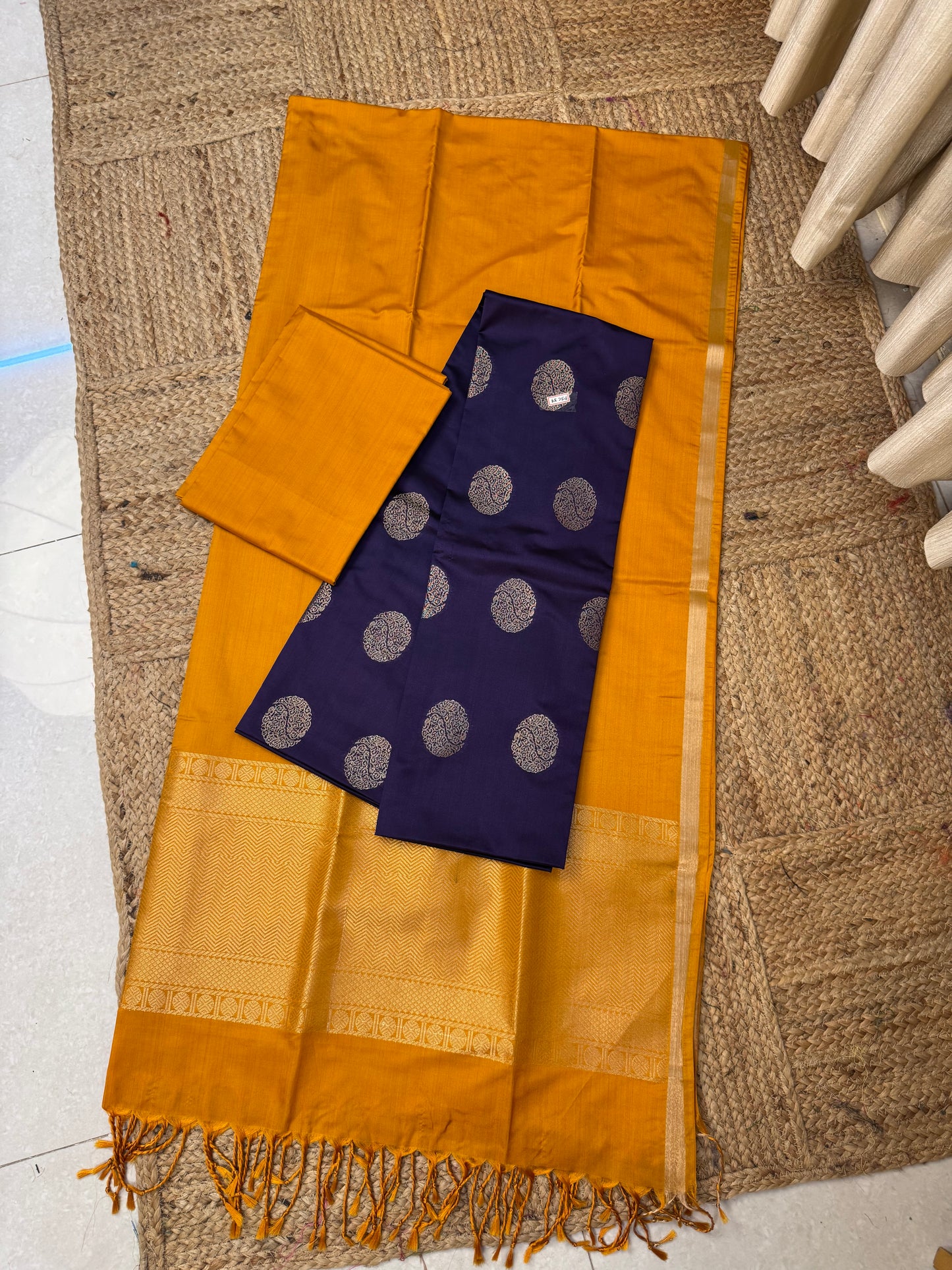 Premium semi soft silk 3 piece set -psc37